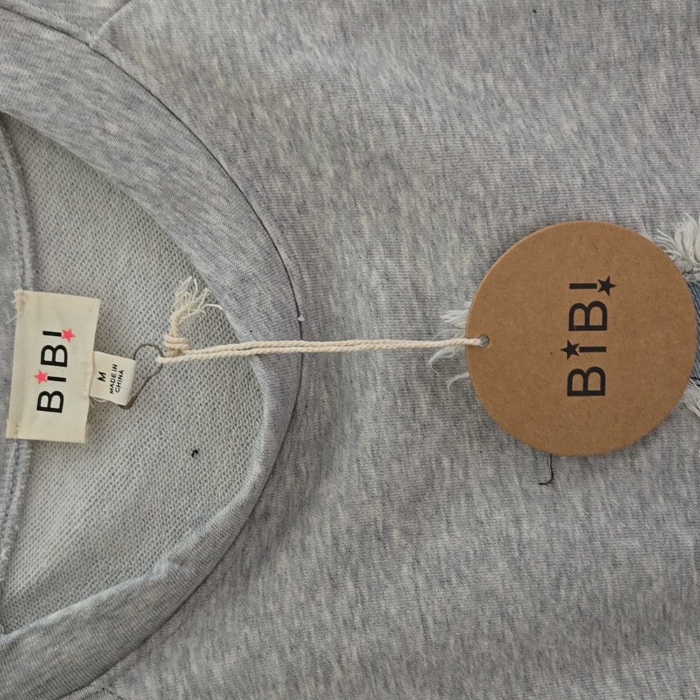 BiBi cap sleeve sweatshirt New with tags - Picture 4 of 4